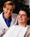 Young guy in dental chair
